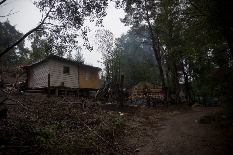 En el predio tomado, que pertenece al Instituto de Seguridad Social de Neuquén, se levantaron viviendas