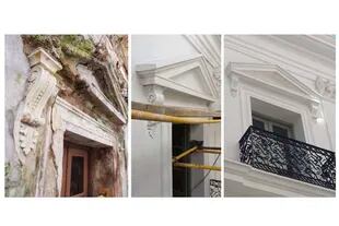Registro del estado de la fachada antes y después de la restauración