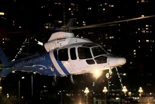 El helicóptero presidencial se retira de la Casa Rosada