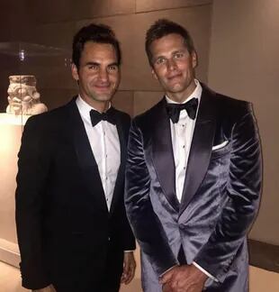 Federer también compartió una foto con Brady para felicitarlo por su séptimo anillo. Crédito: Instagram