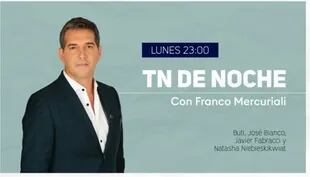 Franco Mercuriali conducirá TN de Noche a las 23 hs