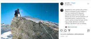 El último posteo que Mohr hizo en su cuenta de Instagram, el 1 de febrero de 2021 (Foto: Captura Instagram/@jp.mohr)