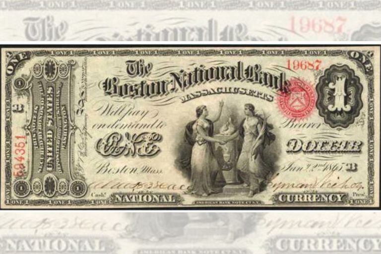 Billete de un dólar del Banco Nacional que puede valer 30.000 dólares