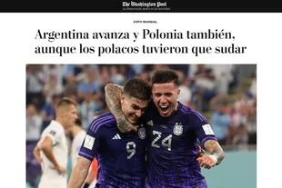 La cobertura de The Washington Post sobre la victoria de Argentina y Polonia