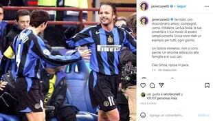 La despedida de Javier Zanetti a Sinisa Mihajlović