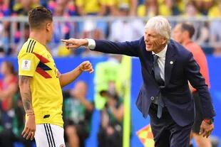 Pekerman, en el Mundial de Rusia 2018, al frente de Colombia