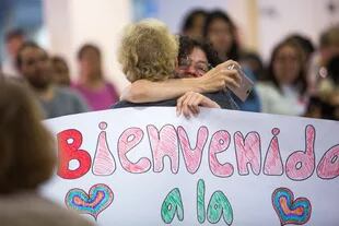 Beatriz Rodriguez, una venezolana de 29 años que se reencontró con su madre. Ella venía en el vuelo de aerolíneas Estelar