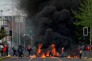 Las protestas en Santiago