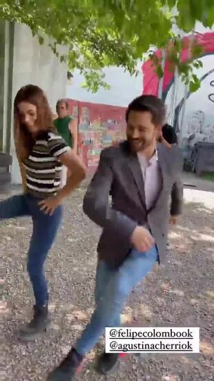 Agustina Cherri y Felipe Colombo recrearon una coreografía de Chiquititas (Foto: Captura de video)