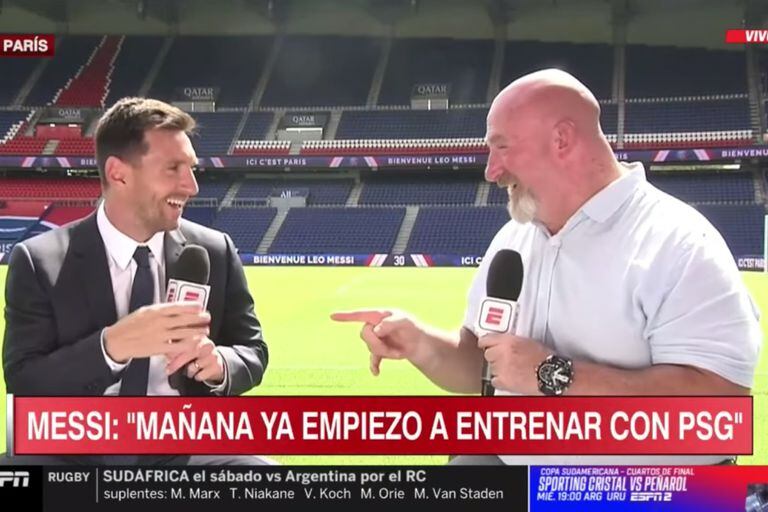Christian Martin le quiso enseñar a Messi una frase en francés pero no pudo