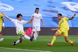 Yeremy, de Villarreal, en acción ante Real Madrid