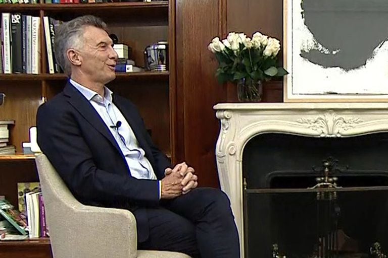 Mauricio Macri durante la entrevista en LN+