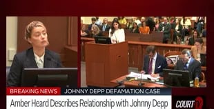 Amber Heard describió cómo era su relación con Johnny Depp (Crédito: Video Capture/CourtTV)