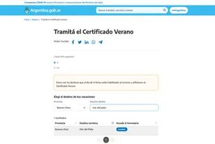 Certificado Verano, el paso a paso para gestionar el permiso para vacacionar en la Costa Altántica y otras localidades bonaerenses