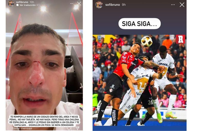 Sofía, la mujer de Juan Dinenno, expresó su bronca en redes sociales por la increíble situación en el fútbol mexicano