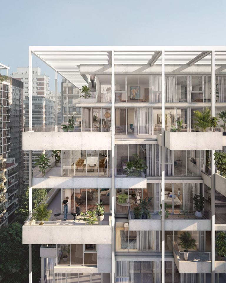 El proyecto tiene balcones de entre tres y cuatro metros en cada departamento que representan un ambiente extra por unidad
