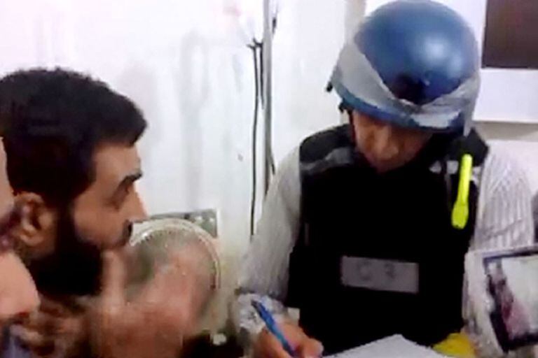 El equipo de la ONU se entrevistó con víctimas y enfermeros, según mostraron videos de activistas