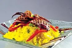Calamares y arroz amarillo