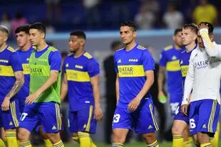 Los jugadores de Boca, frustrados por la derrota con Gimnasia y la reunión que mantuvieron luego con Riquelme
