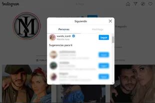 Icardi eliminó a todos su contactos de Instagram salvo a Wanda. De esta manera, el atacante del PSG sigue solamente a su mujer a través de la red social
