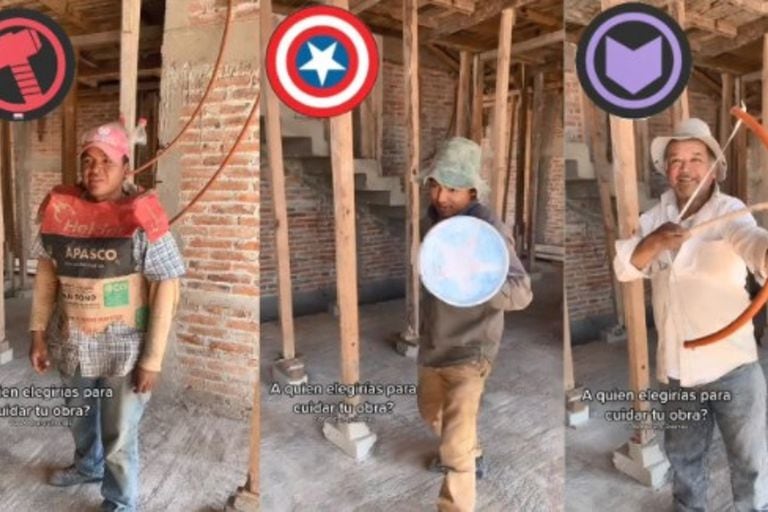 El video viral de los albañiles que parodian a los superhéroes de Marvel