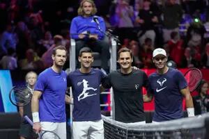 Federer, Nadal, Djokovic y Murray: la práctica a estadio lleno del "Big Four" en la Laver Cup