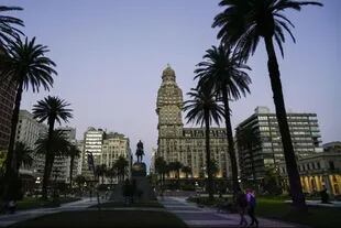 Una vista del centro de Montevideo