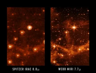 Los astrónomos se sorprendieron porque las imágenes presentan una enorme diferencia de nitidez