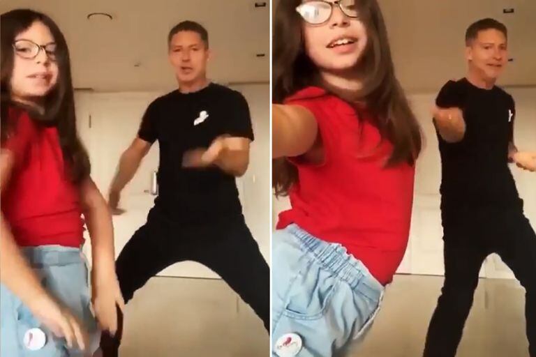 El divertido posteo de Adrián Suar bailando con su hija Margarita
