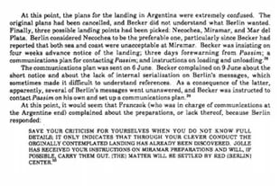 Una página del documento el documento “German Clandestine Activities in South America in World War II”, escrito por David P. Mowry en 1989 para la Agencia Nacional de Seguridad (NSA)