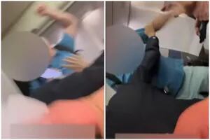Un hombre pegó a un azafato y trató de saltar por la puerta del avión