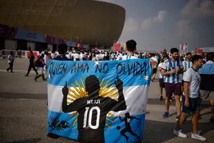 Final de la copa del mundo Qatar 2022 Argentina vs Francia Llegada de los hinchas al estadio Lusail
