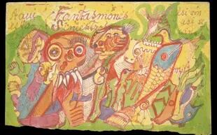 "Fantasmones siniestros": la acuarela de Frida Kahlo sospechada de haber sido destruida para convertirla en una pieza NFT 