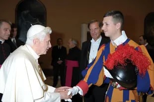 Andy con el Papa Ratzinger.