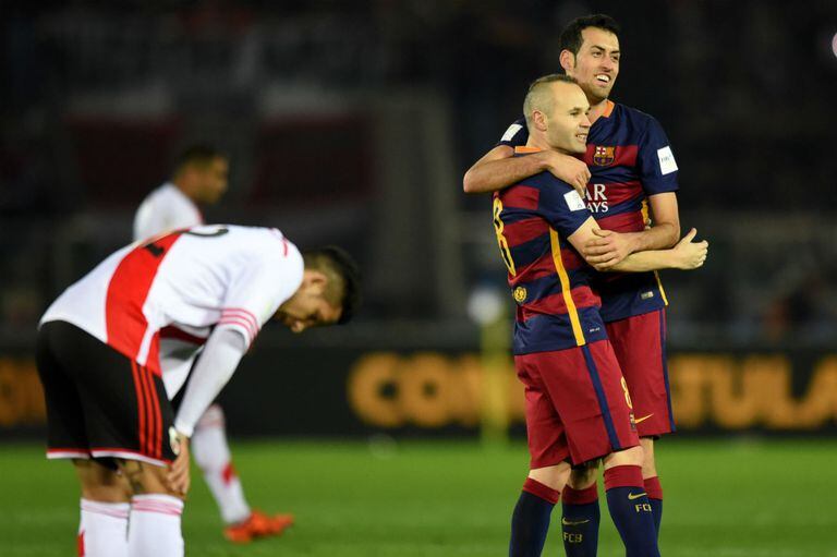 Mundial de Clubes 2015: con Andrés Iniesta y Sergio Busquets, entre otros grandes jugadores, Barcelona le asestó a River en Yokohama su único 3-0 en contra en una final en el ciclo de Gallardo.