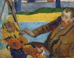 Este es el retrato en el que Gauguin pintó a Van Gogh pintando girasoles.