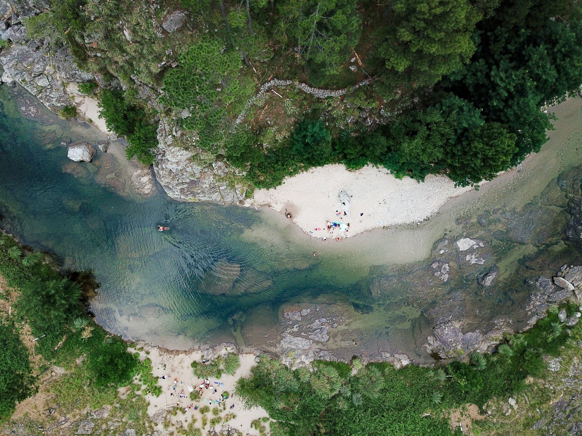 Vista aérea del río Durazno