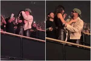 La pareja de celebrities que captaron a los besos en un show