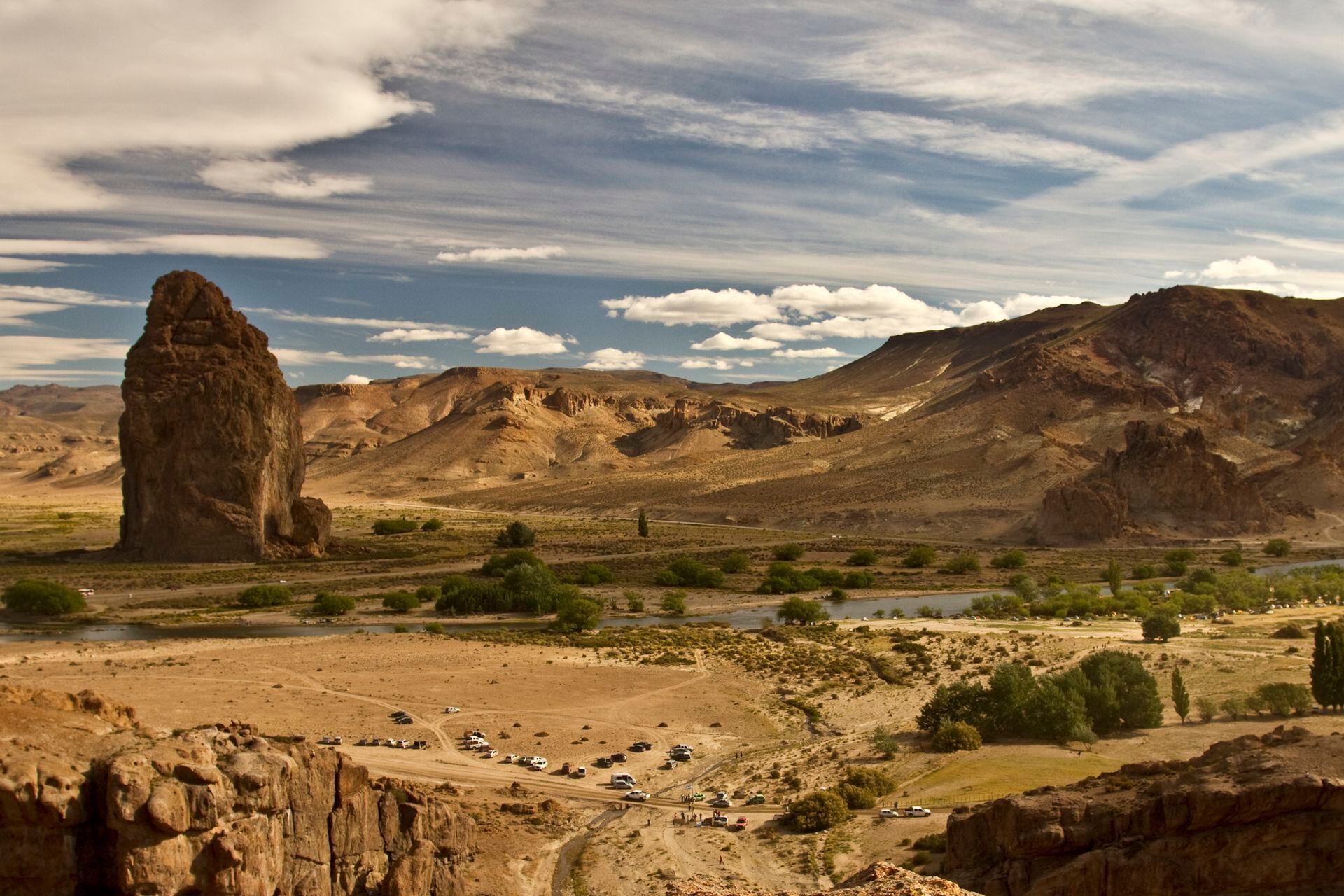 Piedra Parada se encuentra en un Área Natural Protegida que abarca 132 hectáreas de estepa patagónica