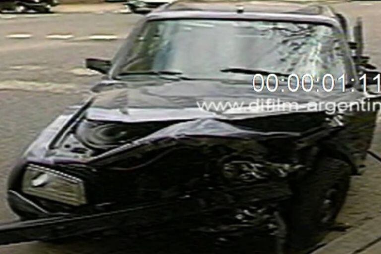 El auto de Adrián Ghío fue embestido y el impacto que recibió generó que se le incrustara el volante en el pecho