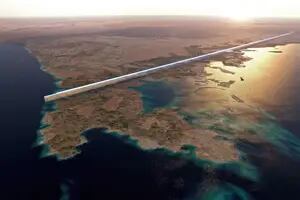 Las primeras imágenes de The Line en Arabia Saudita, la construcción más grande del mundo