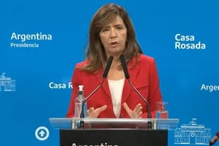 Conferencia de prensa de la portavoz de la Presidencia, Gabriela Cerruti