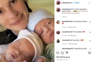 Julia Roberts congratulated her twins on their 17th birthday