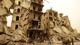 Una imagen de Aleppo, destruida