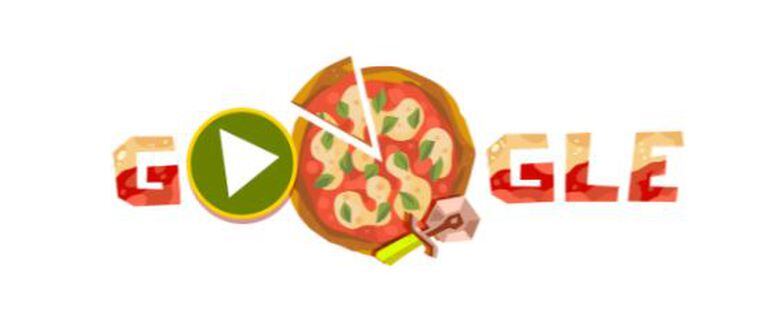 Homenaje a la pizza de Google