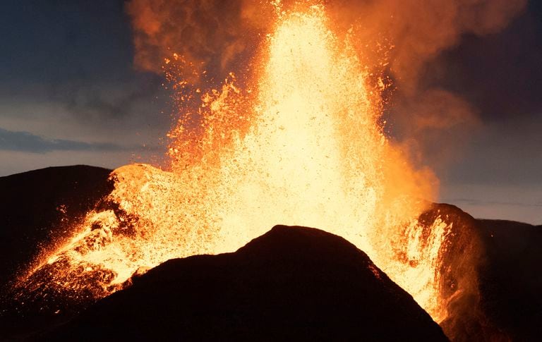 Una imagen del volcán Fagradalsfjall, que despertó después de 6000 años en Islandia