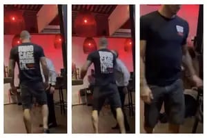 Descontrolado: un luchador de MMA noqueó a un hombre en un bar