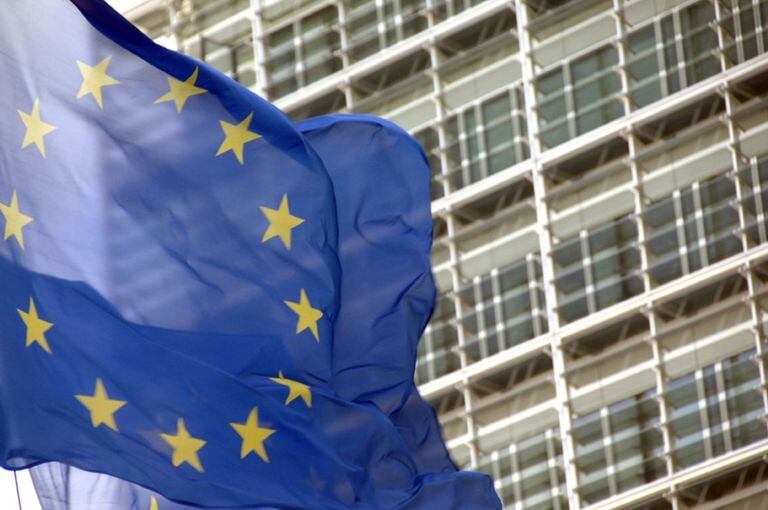 08-11-2018 Bandera de la UE frente a la sede de la Comisión Europea POLITICA EUROPA INTERNACIONAL UNIÓN EUROPEA EUROPA COMISIÓN EUROPEA