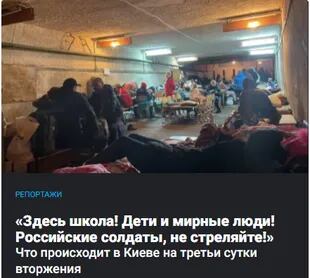 Un artículo en Novaya Gazeta, desde una escuela con niños refugiados en Kiev