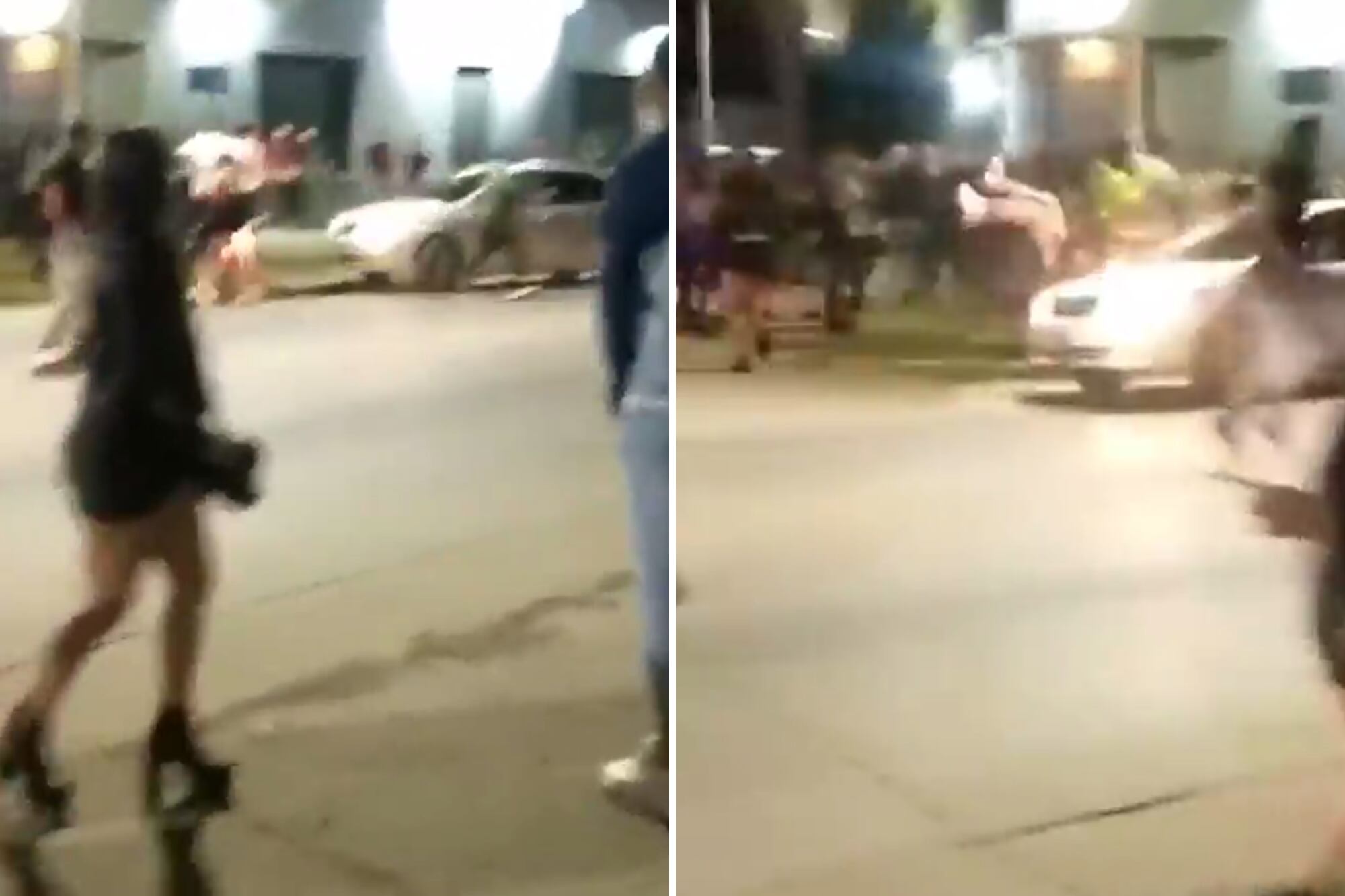 Santa Fe: el video de un auto que atropelló a una joven de 20 años a la salida de un boliche
